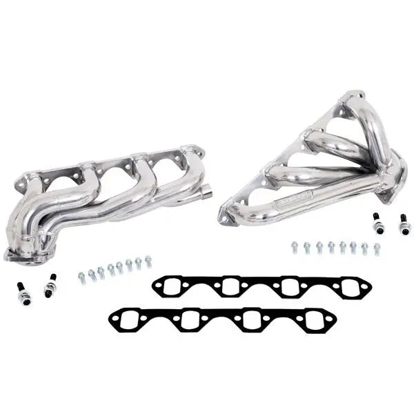 Ford F150 351 5.8 1-5/8 Shorty Exhaust Headers Polished Silver Ceramic 87-95