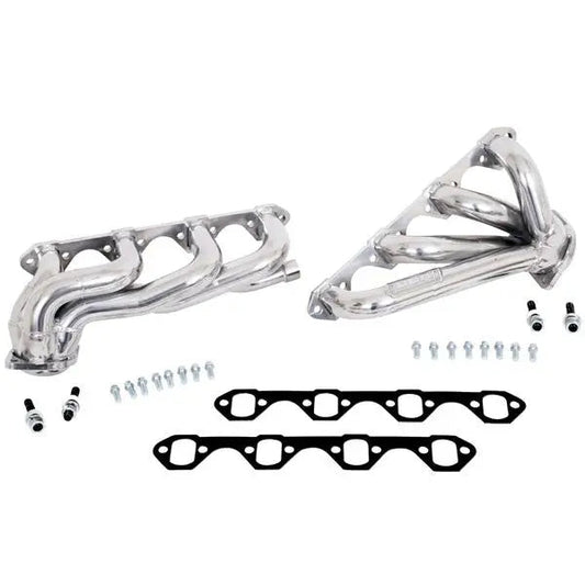 Ford F150 351 5.8 1-5/8 Shorty Exhaust Headers Polished Silver Ceramic 87-95