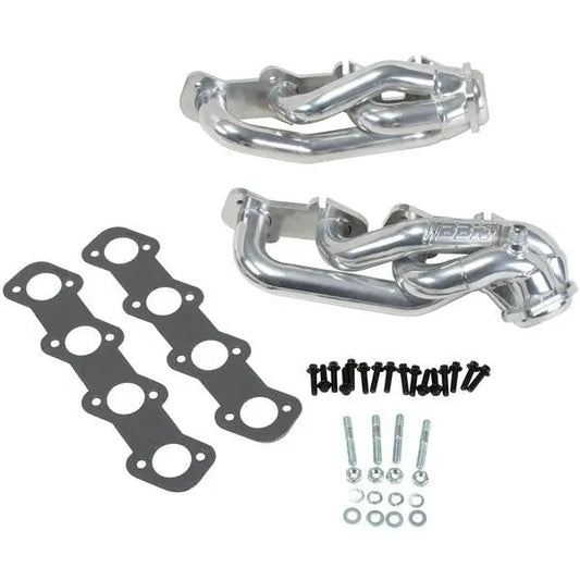 Ford F150 4.6 1-5/8 Shorty Exhaust Headers Polished Silver Ceramic 97-03