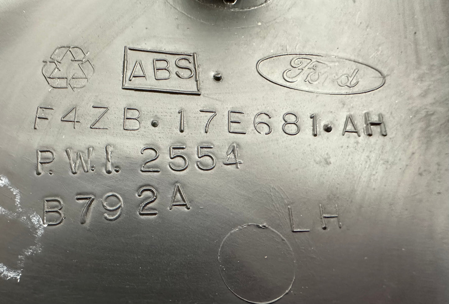 99-04 Ford Mustang Speaker Delete Door Mirror Interior Trim LH OEM F4ZB-17E681- AH #01