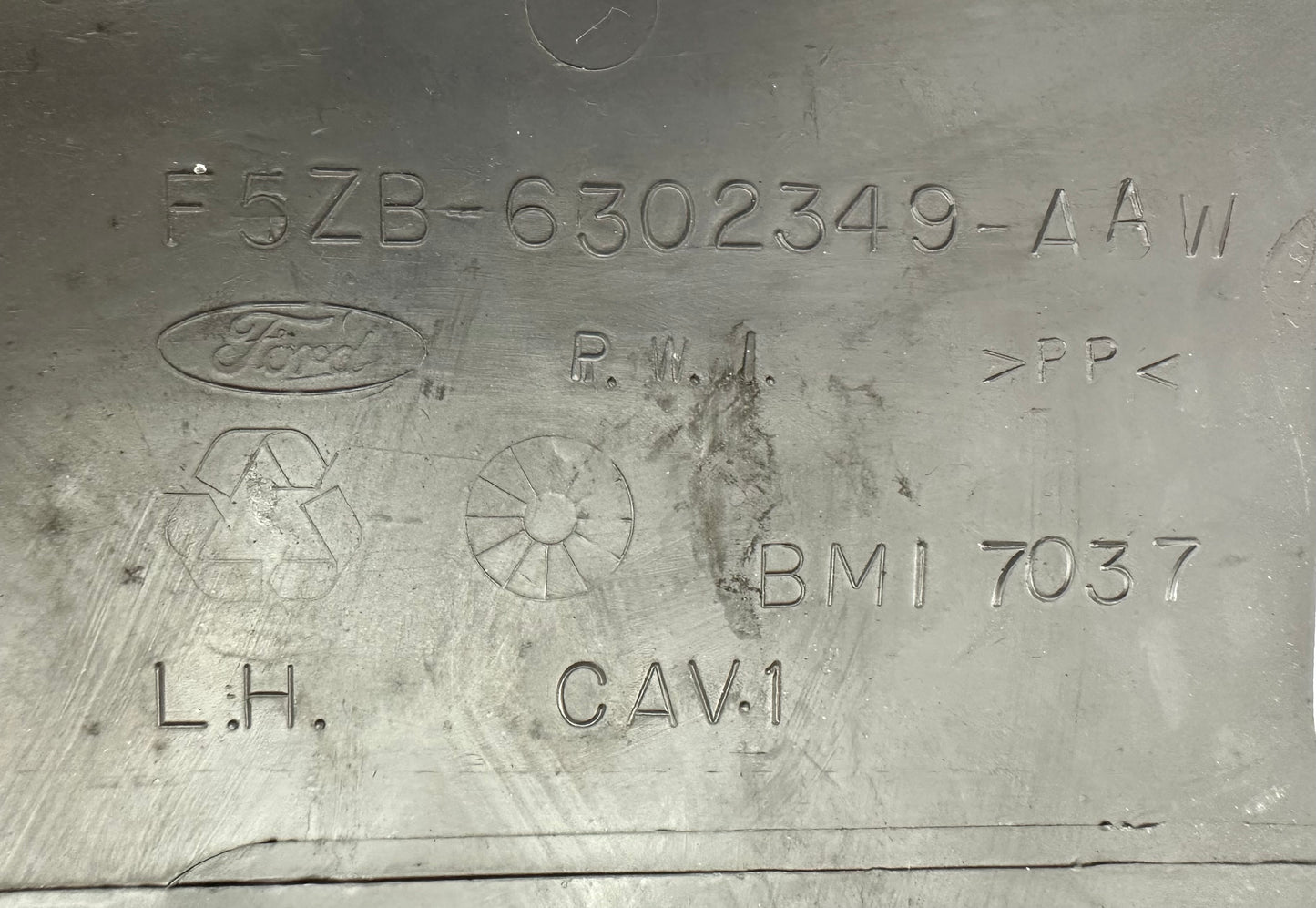 99-04 Ford Mustang Lower Kick Panel LH OEM F5ZB-6302349-AAW #01