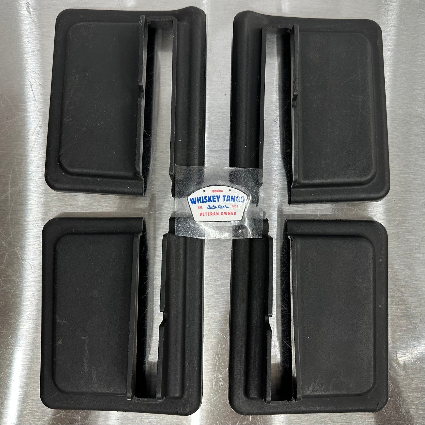 99-04 Ford Mustang Seat Bolt Track Cover (Set of 4) XR33-63618C82-AB, XR33-63618C82-BB, XR33-63618C84-BB, XR33-63618C84-AB OEM #01