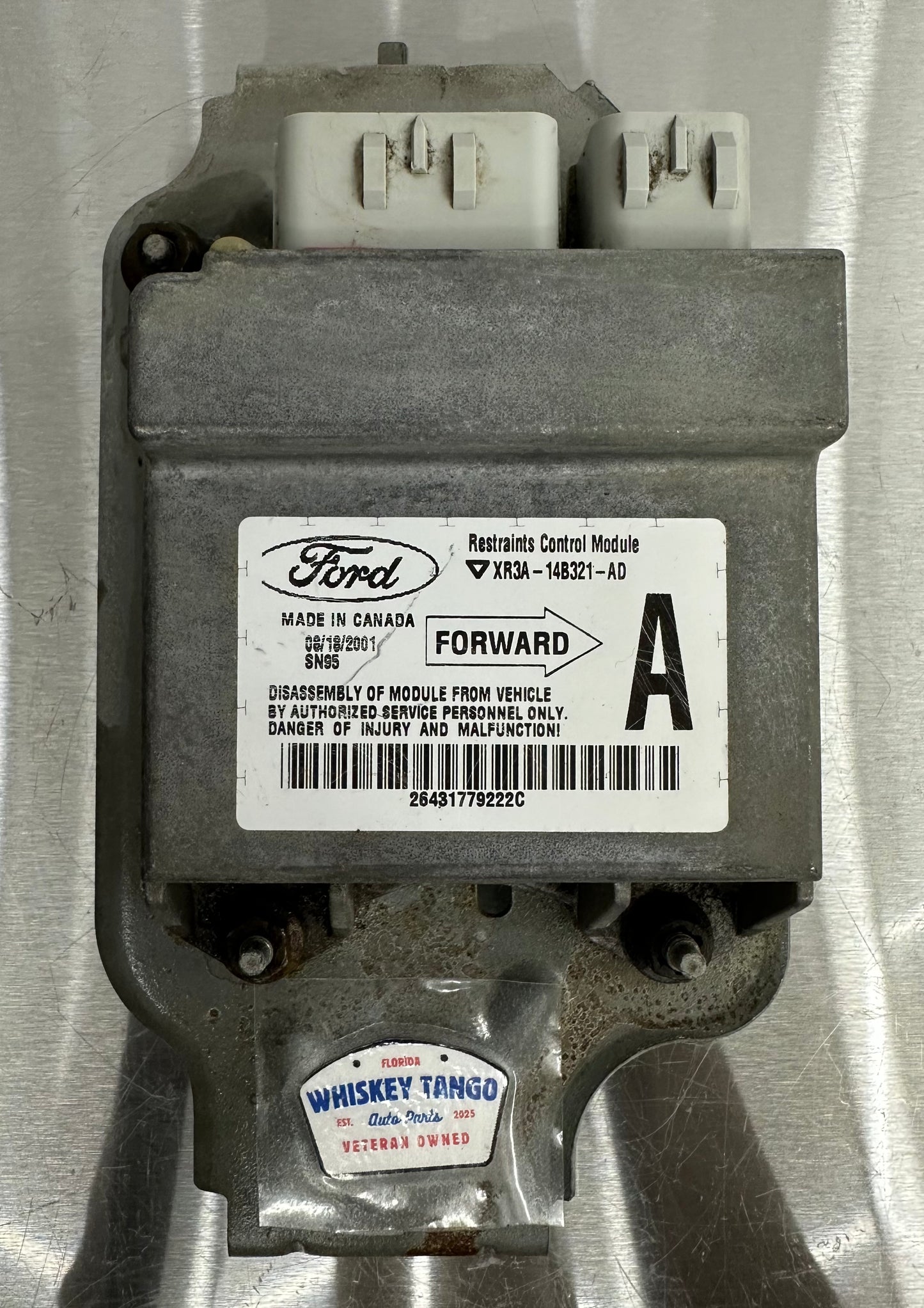 99-04 Ford Mustang Restraint Airbag Computer Control Module OEM XR3A-14B321-AD #01