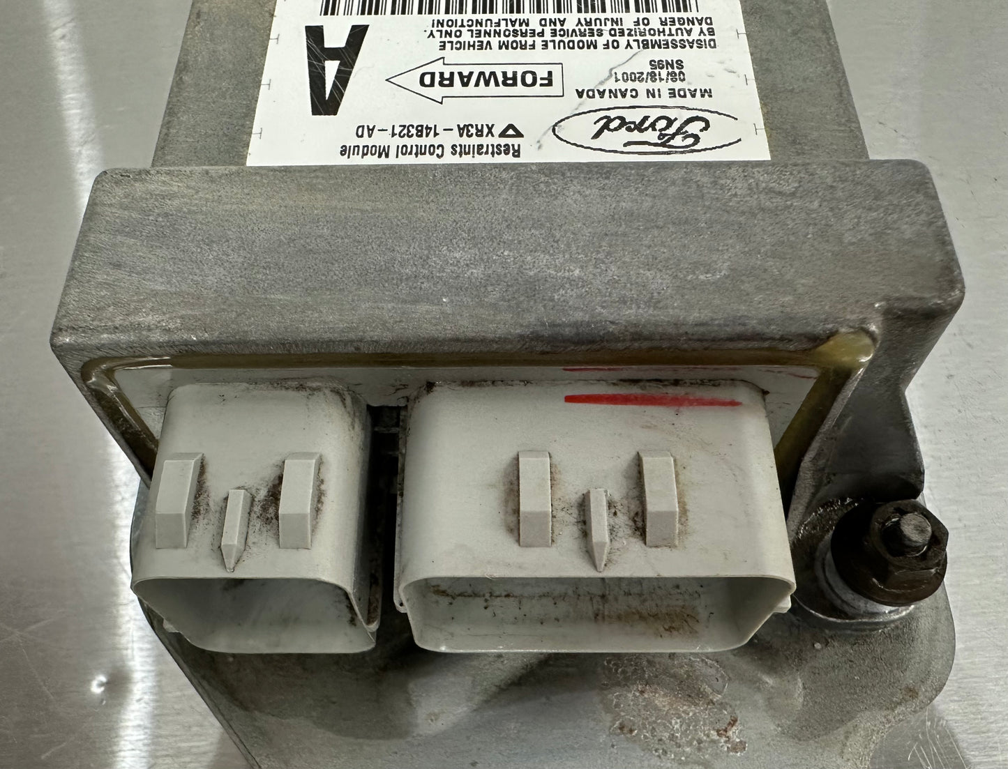 99-04 Ford Mustang Restraint Airbag Computer Control Module OEM XR3A-14B321-AD #01