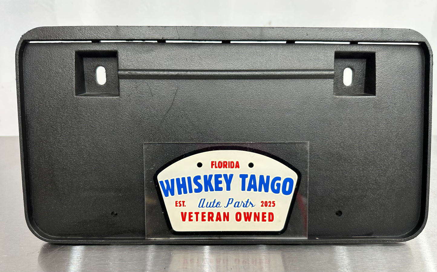 87-93 Ford Mustang Front Bumper License Plate Frame Bracket Mount OEM E5ZZ-17A385-A #01