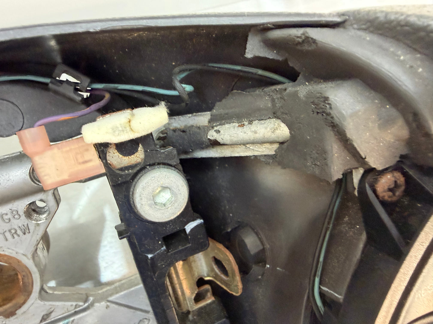 94-98 Ford Mustang Gray Leather Steering Wheel W/ Cruise Control OEM F5ZC-9D780-AA #05