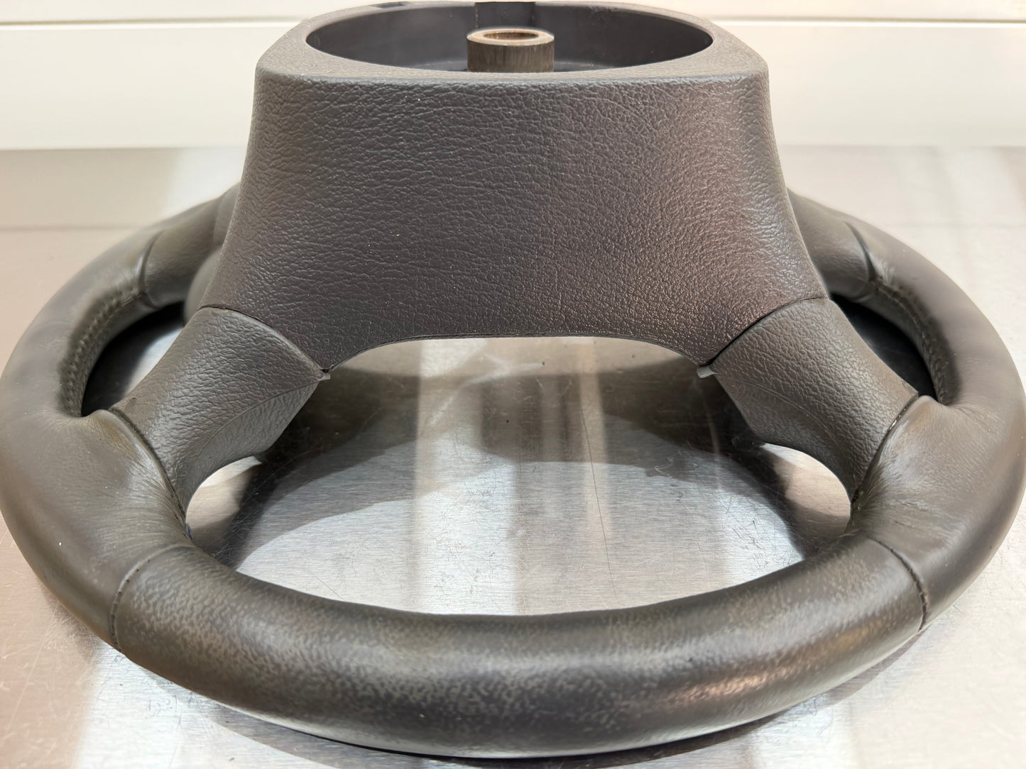 94-98 Ford Mustang Gray Leather Steering Wheel W/ Cruise Control OEM F5ZC-9D780-AA #05