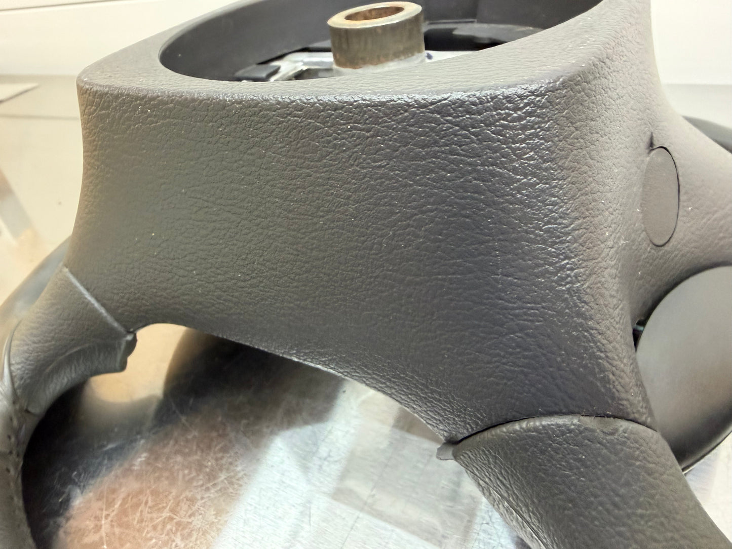 94-98 Ford Mustang Gray Leather Steering Wheel W/ Cruise Control OEM F5ZC-9D780-AA #05