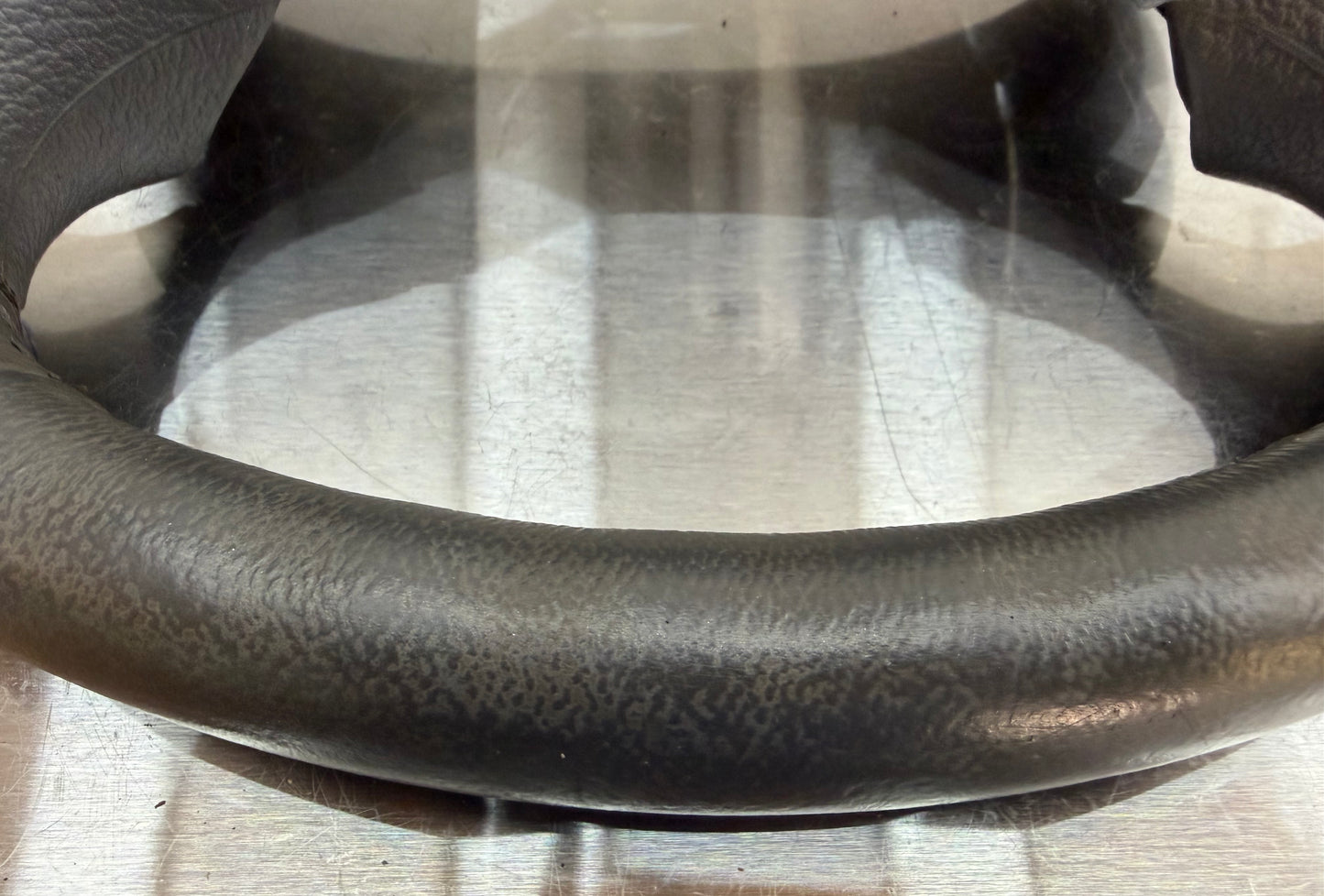 94-98 Ford Mustang Gray Leather Steering Wheel W/ Cruise Control OEM F5ZC-9D780-AA #05