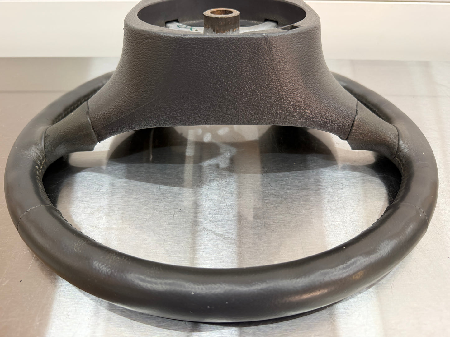 94-98 Ford Mustang Gray Leather Steering Wheel W/ Cruise Control OEM F5ZC-9D780-AA #05