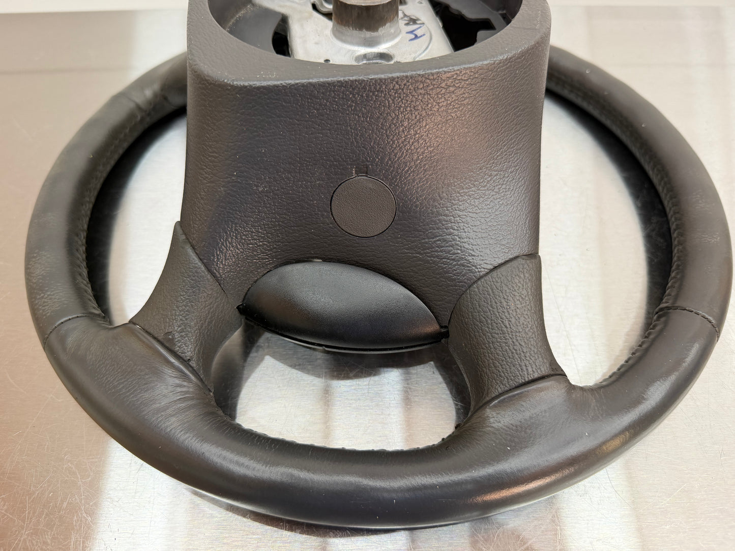 94-98 Ford Mustang Gray Leather Steering Wheel W/ Cruise Control OEM F5ZC-9D780-AA #05