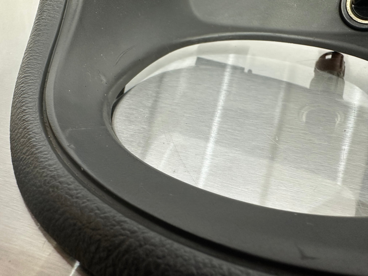 99-04 Ford Mustang Shifter Console Trim Bezel Midnight Black W/ Cigarette Lighter Outlet W/ 12V Cigarette Lighter Dummy OEM XR33-6304844, 44ZG-2526, 93BG-135052-BA #01