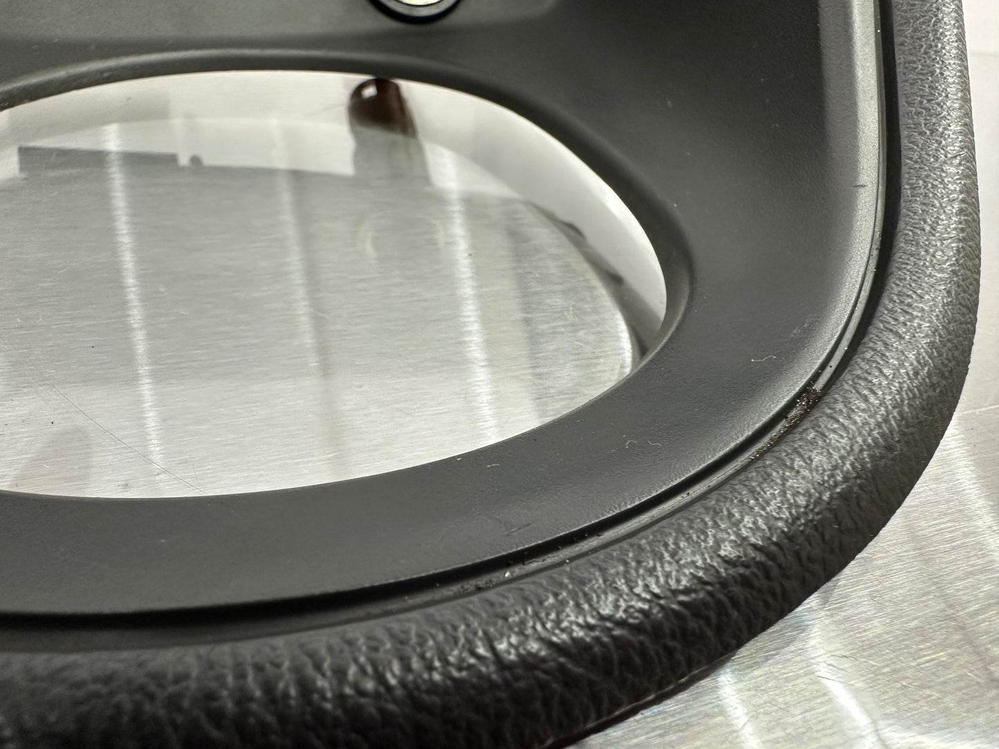 99-04 Ford Mustang Shifter Console Trim Bezel Midnight Black W/ Cigarette Lighter Outlet W/ 12V Cigarette Lighter Dummy OEM XR33-6304844, 44ZG-2526, 93BG-135052-BA #01