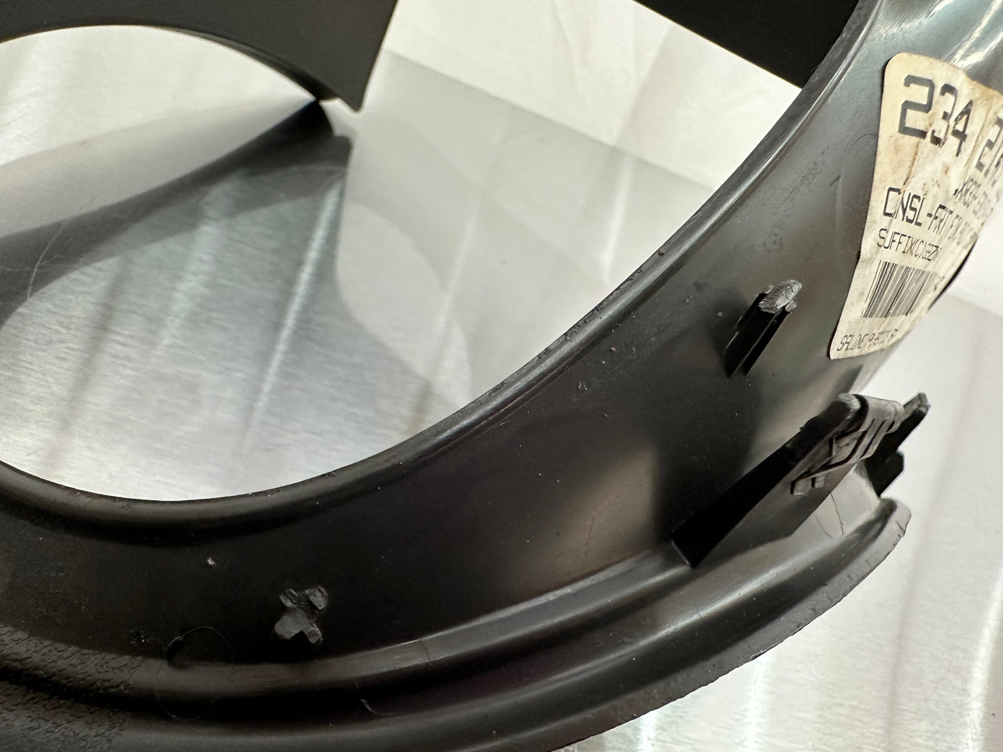 99-04 Ford Mustang Shifter Console Trim Bezel Midnight Black W/ Cigarette Lighter Outlet W/ 12V Cigarette Lighter Dummy OEM XR33-6304844, 44ZG-2526, 93BG-135052-BA #01