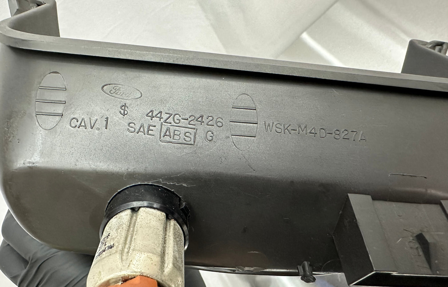 99-04 Ford Mustang Shifter Console Trim Bezel Midnight Black W/ Cigarette Lighter Outlet W/ 12V Cigarette Lighter Dummy OEM XR33-6304844, 44ZG-2526, 93BG-135052-BA #01