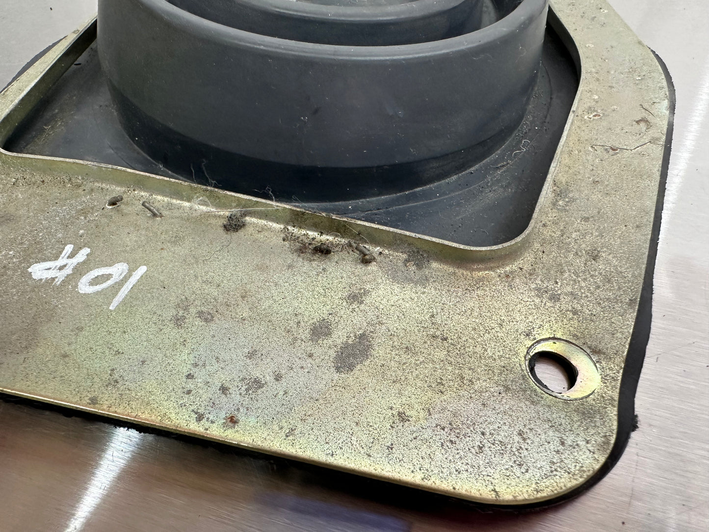 79-04 Ford Mustang Lower Shift Boot Seal W/ Metal Trim Ring OEM #01