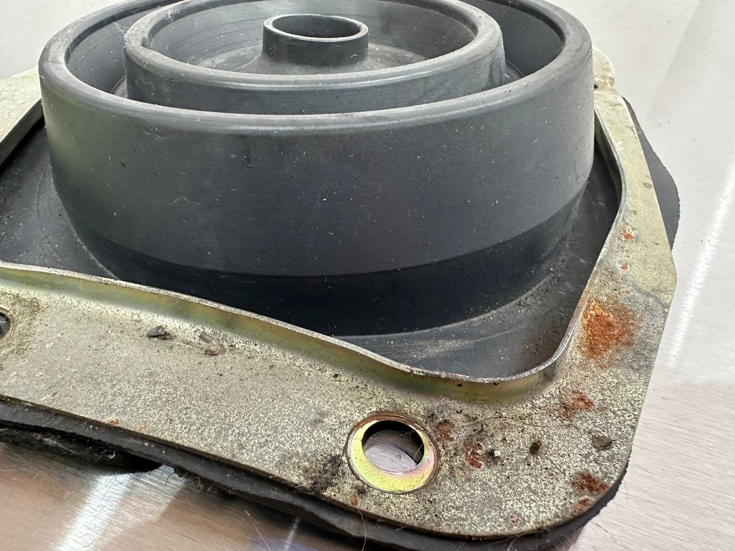 79-04 Ford Mustang Lower Shift Boot Seal W/ Metal Trim Ring OEM #01