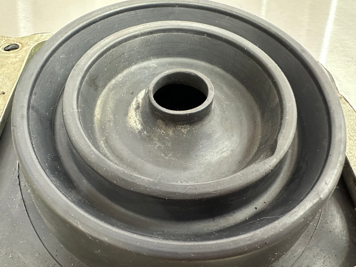 79-04 Ford Mustang Lower Shift Boot Seal W/ Metal Trim Ring OEM #01