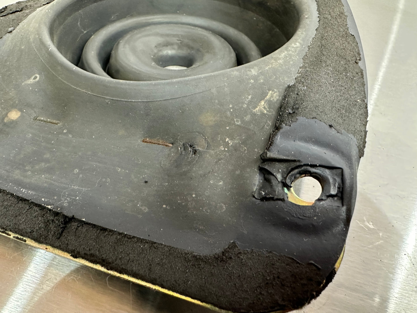 79-04 Ford Mustang Lower Shift Boot Seal W/ Metal Trim Ring OEM #01