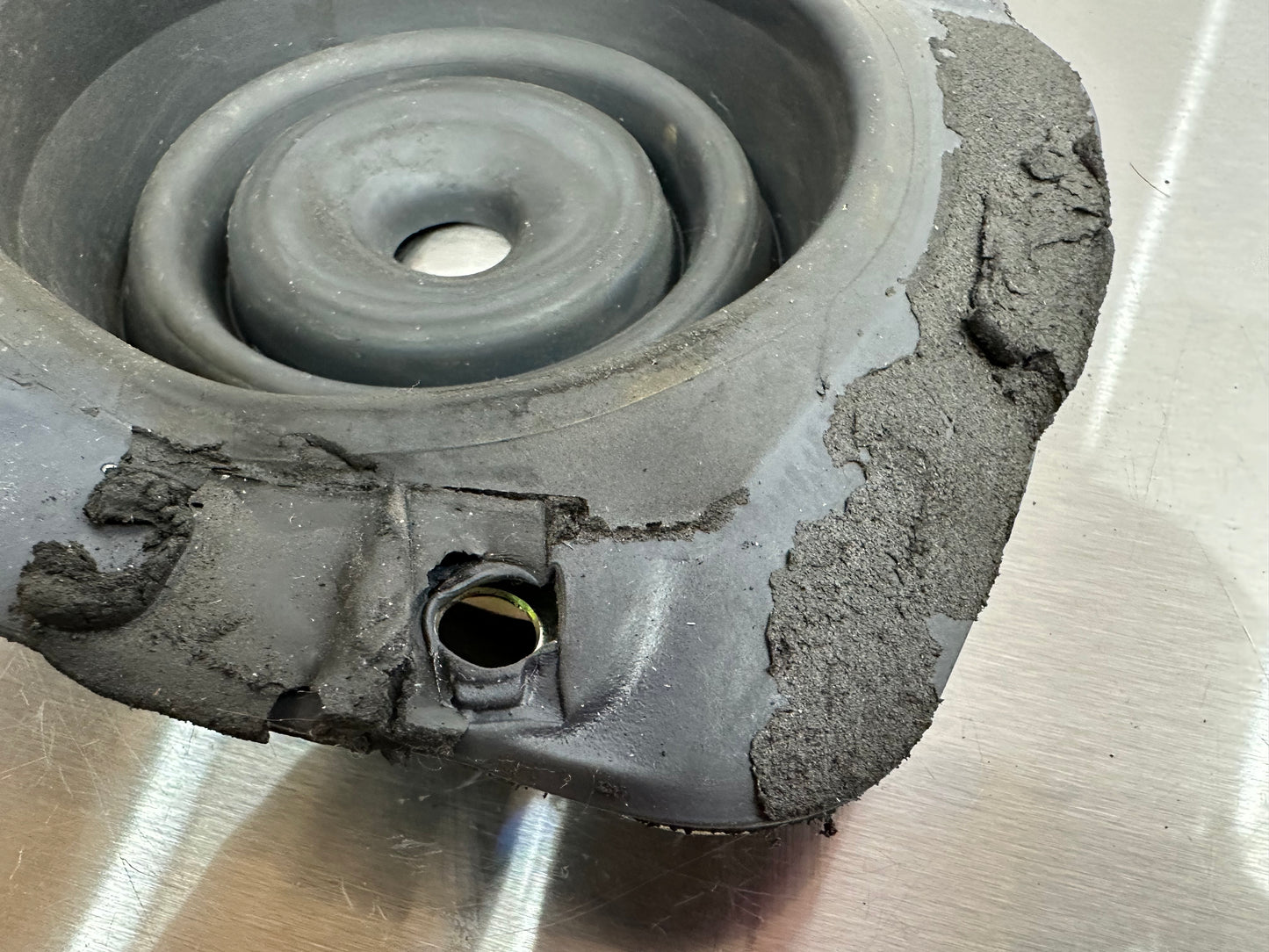 79-04 Ford Mustang Lower Shift Boot Seal W/ Metal Trim Ring OEM #01