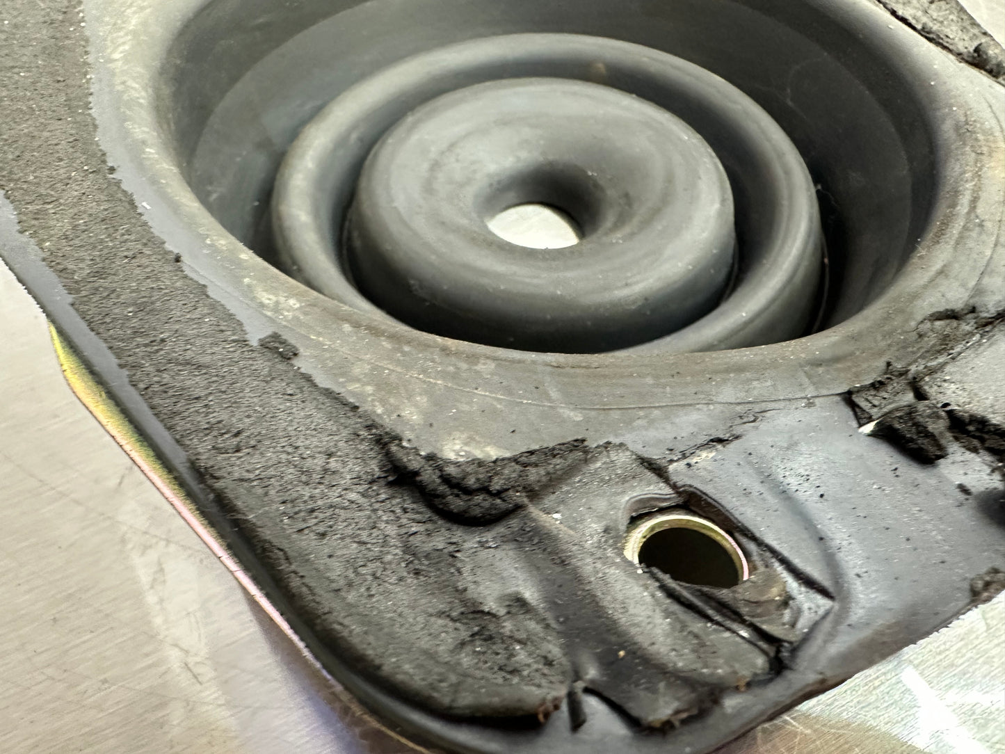 79-04 Ford Mustang Lower Shift Boot Seal W/ Metal Trim Ring OEM #01