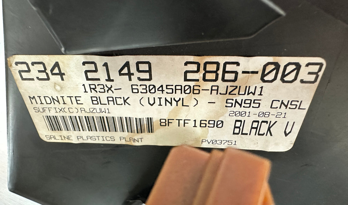 99-04 Ford Mustang Center Console Arm Rest W/ Storage W/ Emergency Brake Boot OEM 1R3X-63045A06, 1R3X-6304B90-AB, 1R3X-63061A78-CAV, 1R33-14B079-AD #01