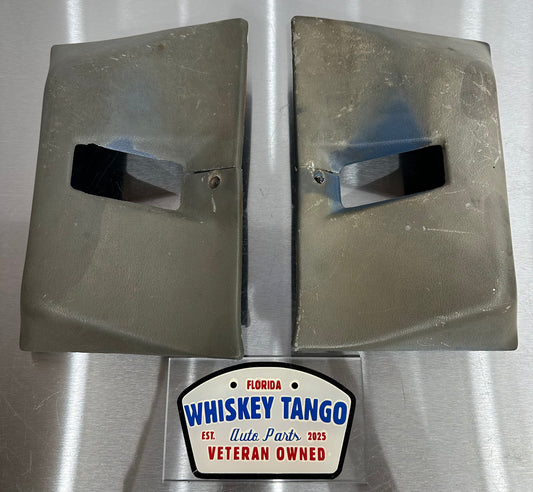 80-86 Ford F150 F250 Regular Cab Seatbelt Cover Bezel LH RH OEM E4TB-1030230-AWH, E4TB-106023-AWH #T83