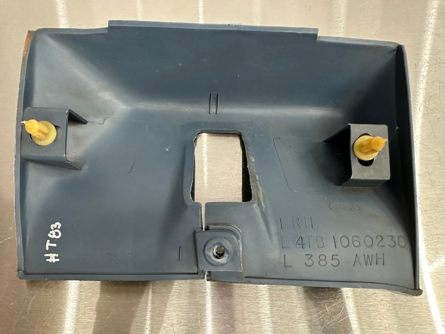 80-86 Ford F150 F250 Regular Cab Seatbelt Cover Bezel LH RH OEM E4TB-1030230-AWH, E4TB-106023-AWH #T83