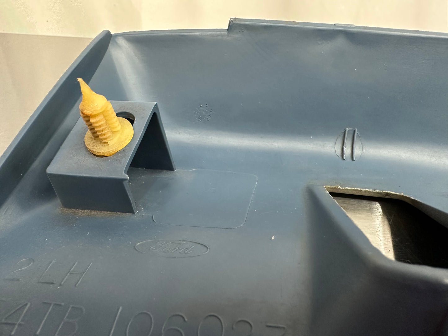 80-86 Ford F150 F250 Regular Cab Seatbelt Cover Bezel LH RH OEM E4TB-1030230-AWH, E4TB-106023-AWH #T83