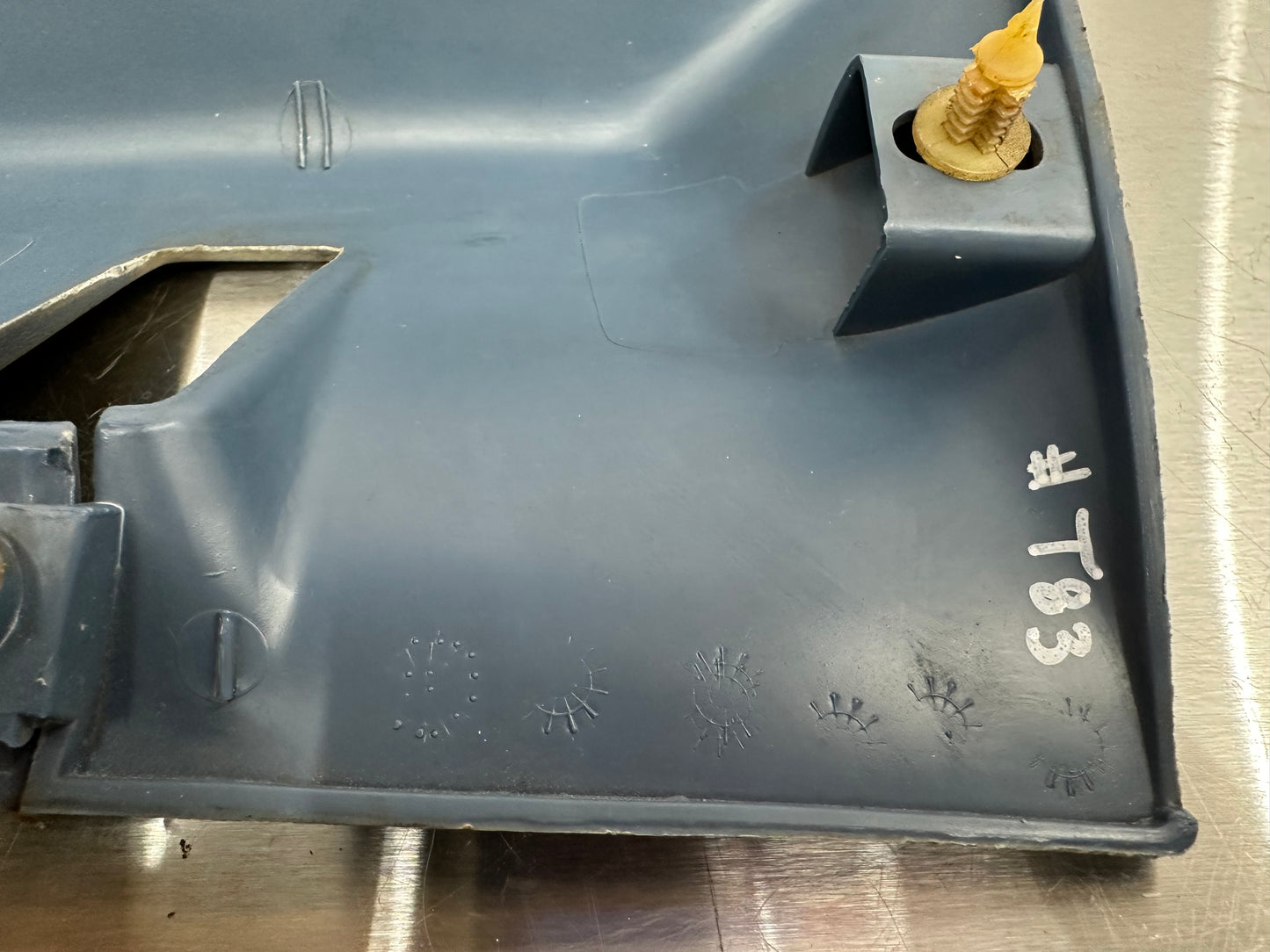 80-86 Ford F150 F250 Regular Cab Seatbelt Cover Bezel LH RH OEM E4TB-1030230-AWH, E4TB-106023-AWH #T83