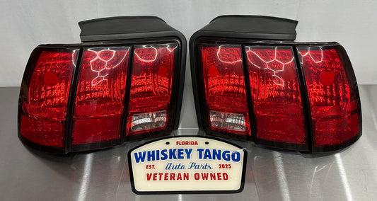 99-04 Ford Mustang Rear Tail Lights Assembly (Pair) XR33-13B505, XR33-13B504 OEM #01