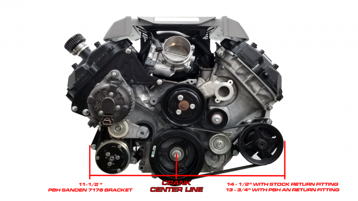 Naturally Aspirated 5.0L Coyote Speed Drive for Sanden Compressor